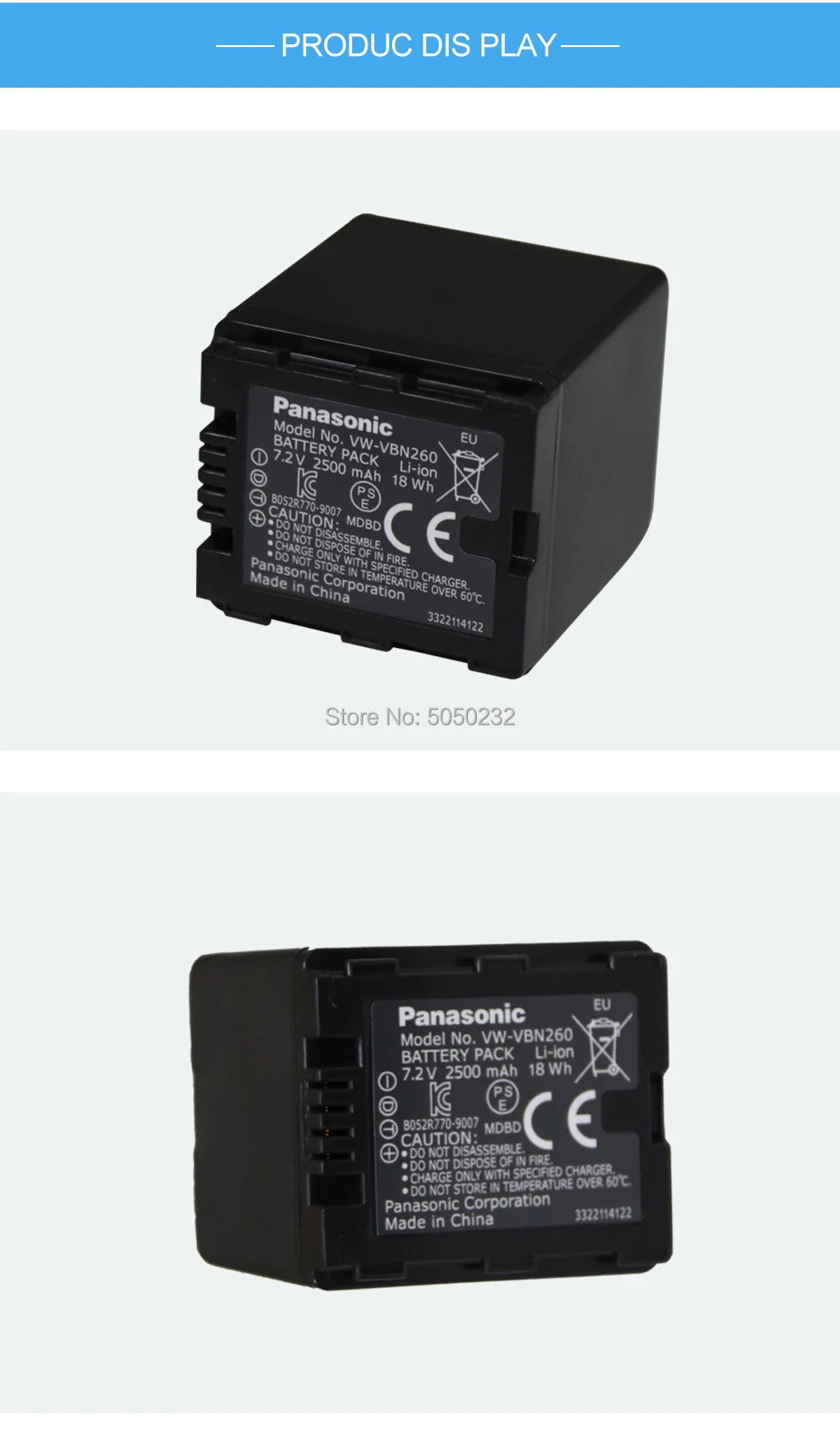 2 шт. Panasonic VW-VBN260 7,2 v 2500 мА/ч, Перезаряжаемые Батарея TM900 SD800 HS900 SD900 цифровой Камера+ 1 шт. VW-BC20 заряда