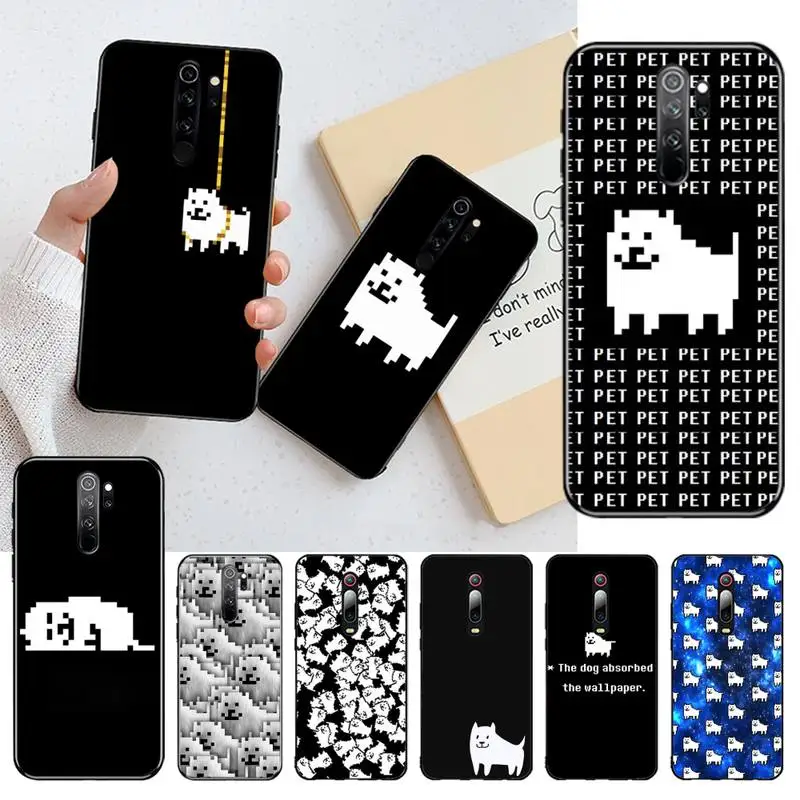 Чехол для телефона HPCHCJHM Undertale надоедливая собака черный ТПУ чехол-накладка Redmi Note