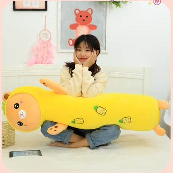 

Cartoon Soft Plush Long Throw Pillow Lifelike Animal Pillows Plush Toy Home Bedroom K888