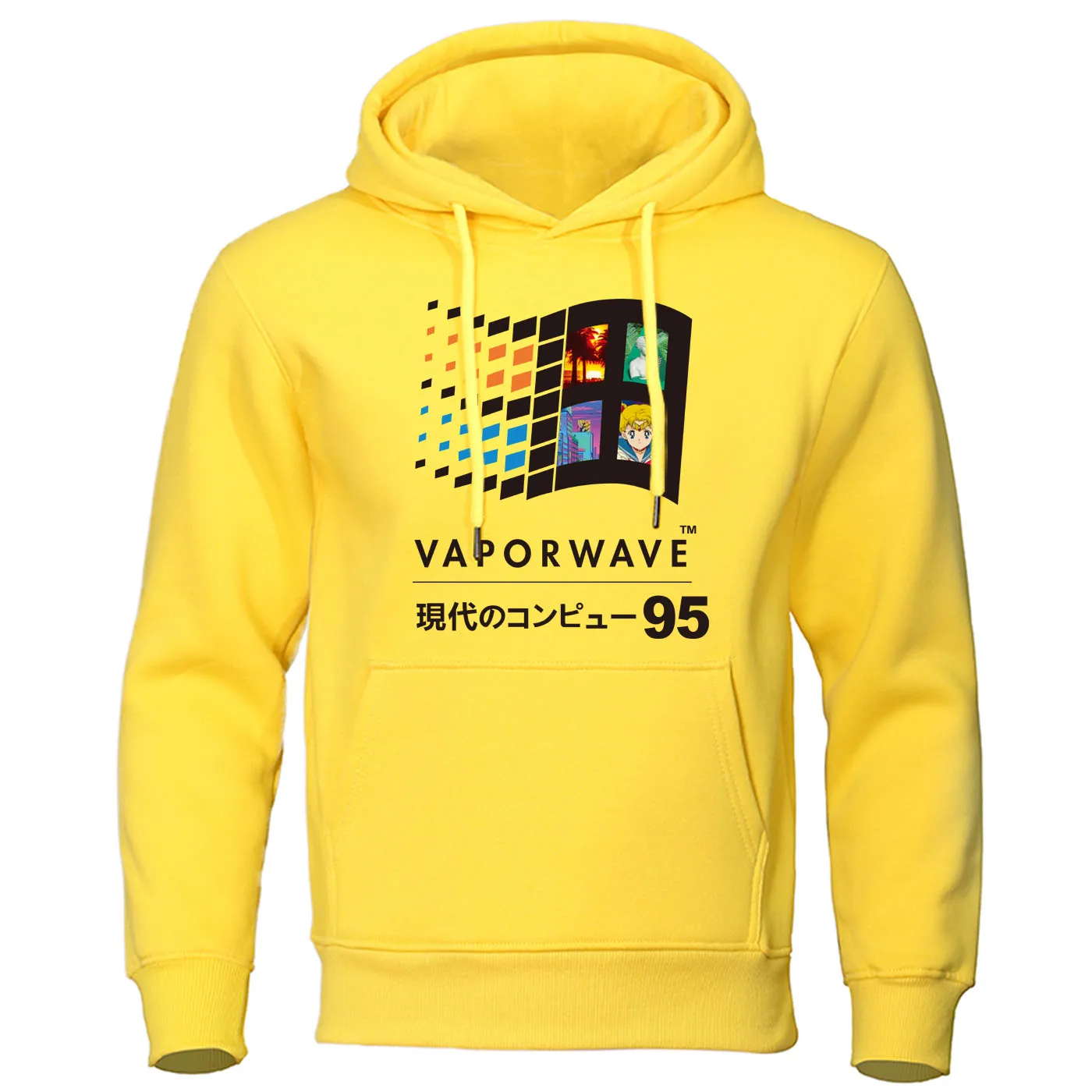 

Japanese Anime Pullover Harajuku Streetwear Aesthetic Vaporwave Vintage Retro Men Hoodies Sweatshirt Mens Casual Hip Hop Hoody