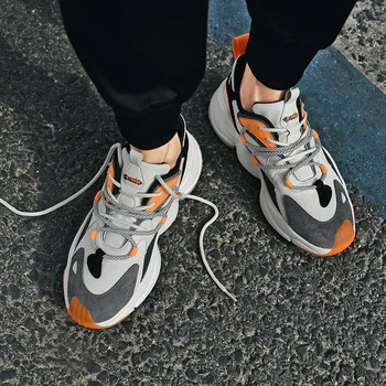 

2020Spring and summer luminous shoes reflective trendy men's casual shoes breathable sports shoes old shoes Jogging Shoes