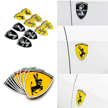 

For Shelby Donkey Emblem for Ford Shelby F150 Everest Mustang V6 GT500 GT350 Car Side Sticker Styling Auto Rear Decal Decoration