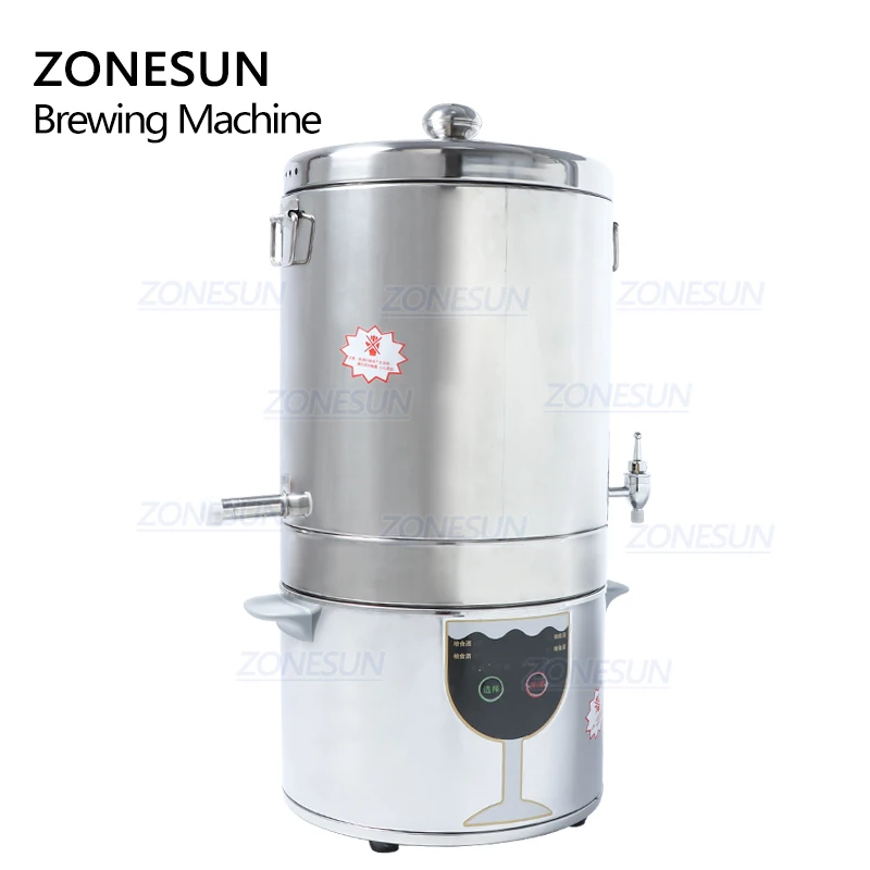 ZONESUN 5L дистиллированная вода домашний винный дистиллятор для цветочных зерен фруктовый Винный Спирт домашний винный аппарат пищевое оборудование