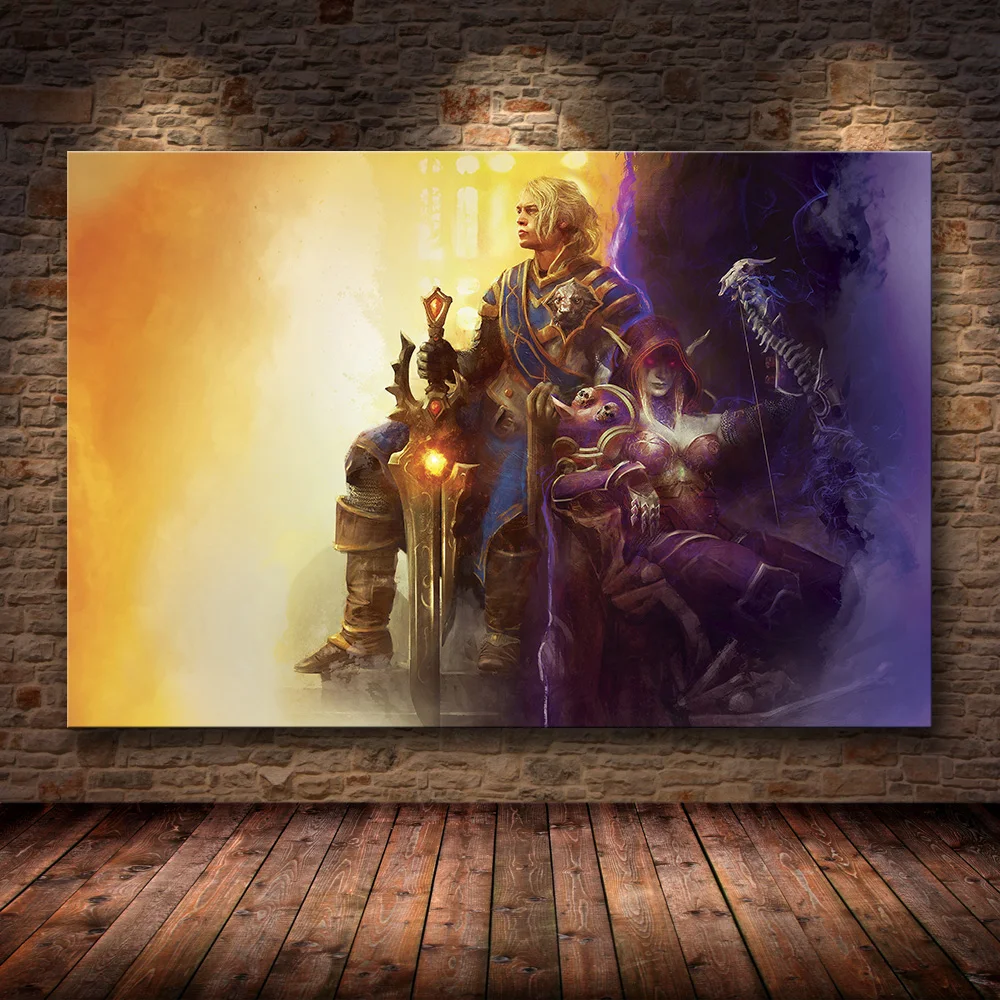 Карта мира Warcraft плакат Холст Картина настенное искусство наклейки отличная игра плакат мир обои с картой декор гостиной - Цвет: 06