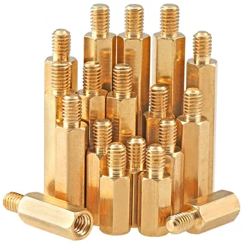 

50Pcs Hex Head Brass Spacing Screws Threaded Pillar Spacer Computer PC Motherboard StandOff Spacer