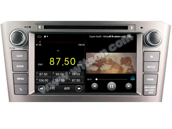 Автомагнитола для Toyota Avensis 2005 2006 2007 с мультимедийной навигацией 7 &quot Android 10 OS |