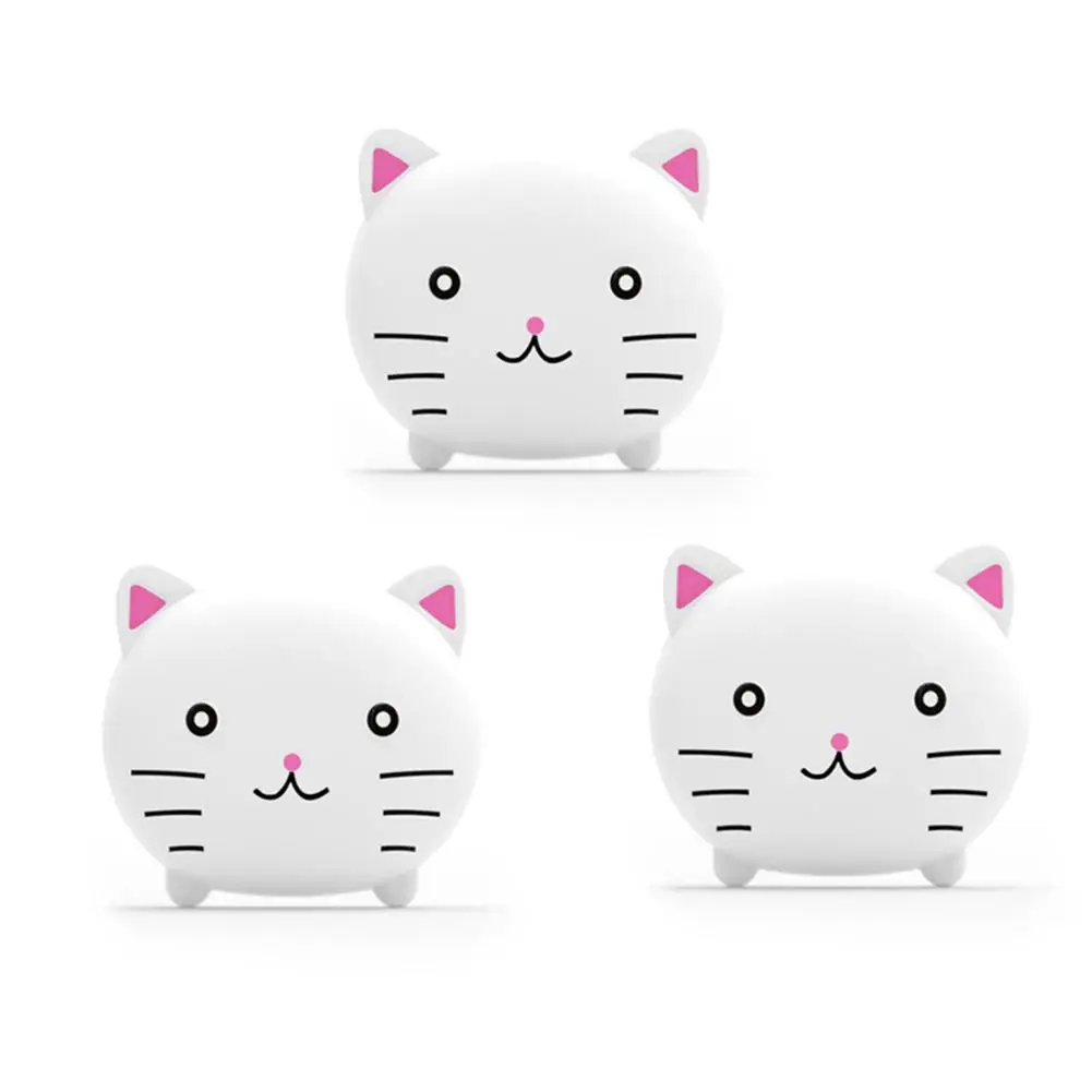 Kuulee 3PCS Door Handle Anti-scratch Cushion Cute Cartoon Design Multi-functional Cushion for Door Anti-scratch cushion - Цвет: White kitten