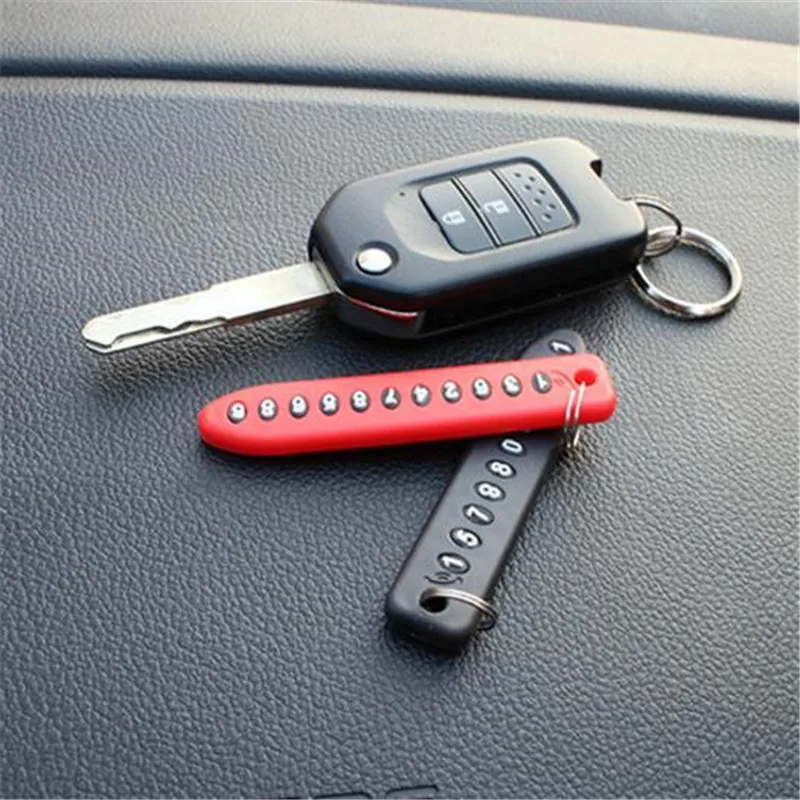 1 компл. Табличка с номером телефона защитой от потери автомобильный брелок