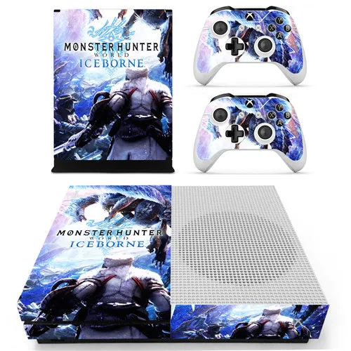 Monster Hunter World Skin Sticker Decal For Microsoft Xbox One S Console and 2 Controllers For Xbox One S Skin Sticker Vinyl - Цвет: YS-xboxoneS-2298