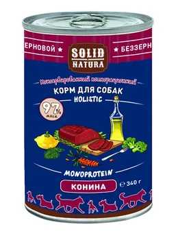 

SOLID NATURA SOLID NATURA HOLISTIC monobelkovye for adult dogs with horsemeat