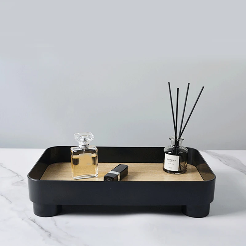 

Modern Decorative Trays Home Decor Round Storage Tray Organizer Storage Box Table Vase Aromatherapy Stand Candlestick Stand