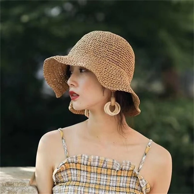 Johnature Summer New Bohemia Beach Straw Sunshade Hats For Women 2024  Casual Fashion All Match 6 Colors Bow Female Hats - AliExpress