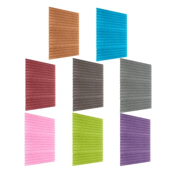 online Metade Blackout Cortinas Plissadas Auto-adesivo Janela Shades Varanda Não Tecido Casa Cozinha Tecido Sombreamento Para Porta Varanda Roxo