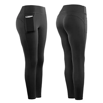 

Leggings Sport Women Fitness High Waist Stretch Athletic Gym Casual Leggings Running Sports Pockets Active Pants For Cell Phone