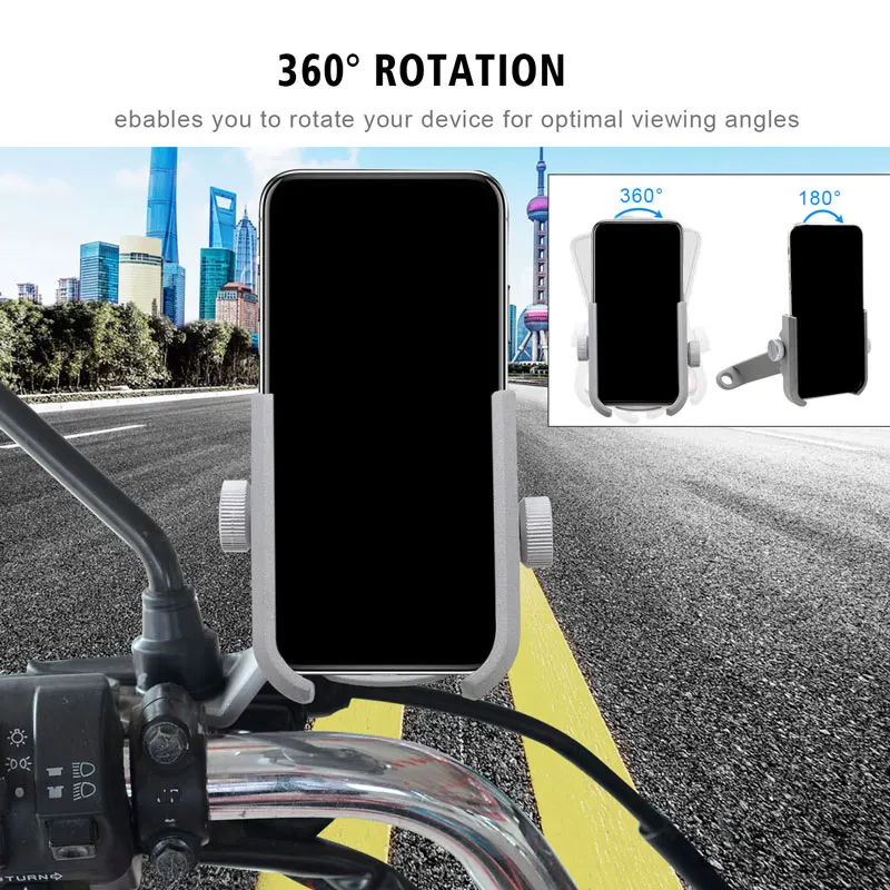 Держатель для телефона мотоцикла металлический держатель зеркало заднего вида алюминиевый сплав поддержка мобильный телефон держатель телефона GPS для велосипеда руль