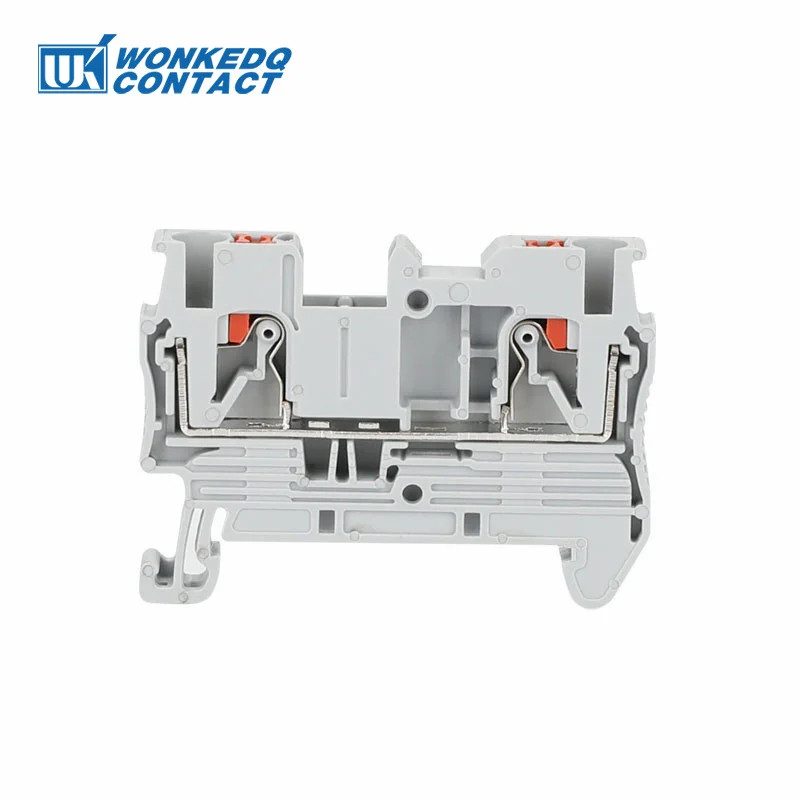 PT2.5 Push-in Terminal Block 2.5mm&sup2; Connector Spring Feed-Through Strip Plug PT-2.5 Wire Electrical Din Rail Contact PT 2.5 din rail terminal block wire connectors