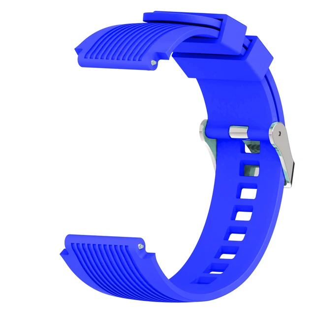Silicone Smart Watch Strap for Samsung Galaxy Watch 3 45mm 41mm Galaxy Watch 42mm 46mm Replacement Bracelet for Gear S3 Wristban Royal Blue