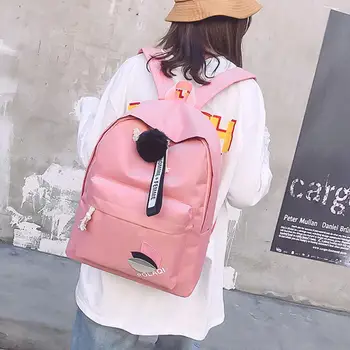 

Ball Top Popular Shoulder Bags Party Double Shoulder Backpack College Backpack School Backpack 4pcs/Set Nylon Women Fashion