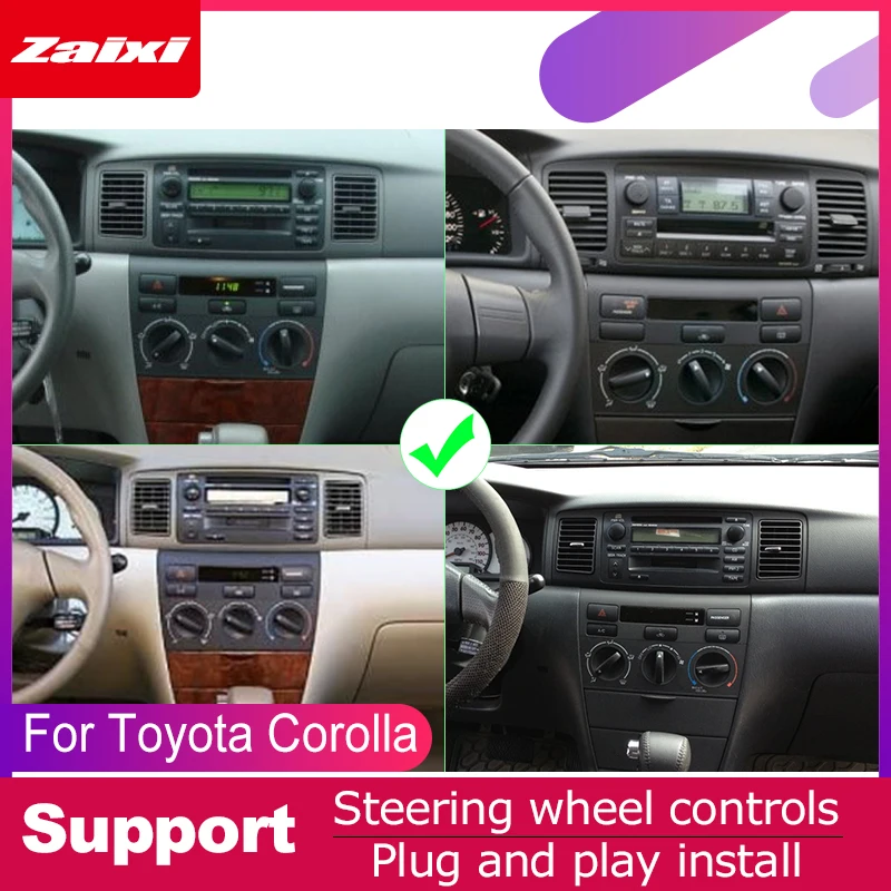 ZaiXi android автомобильный dvd gps мультимедийный плеер для Toyota Corolla 2004 ~ 2012 Навигатор