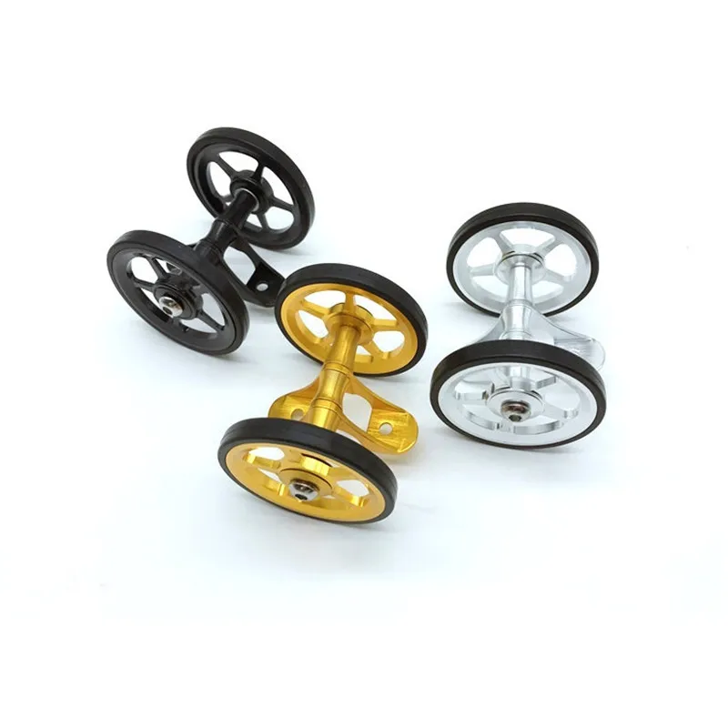 Per Brompton Easy Wheel Parafango Ruota Parafango Posteriore Ruota Pieghevole Nero-Argento-Oro Accessori Pratici
