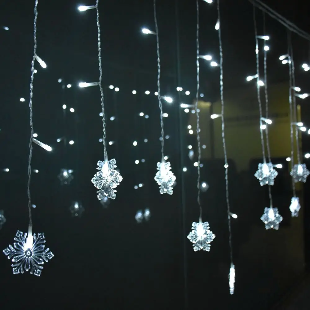 

Icicle Lights Curtain Lights 3.5 Meters 96 Lamp Colorful Lights Stars Light Snowflake Lights Christmas Heart Decorative Lights W