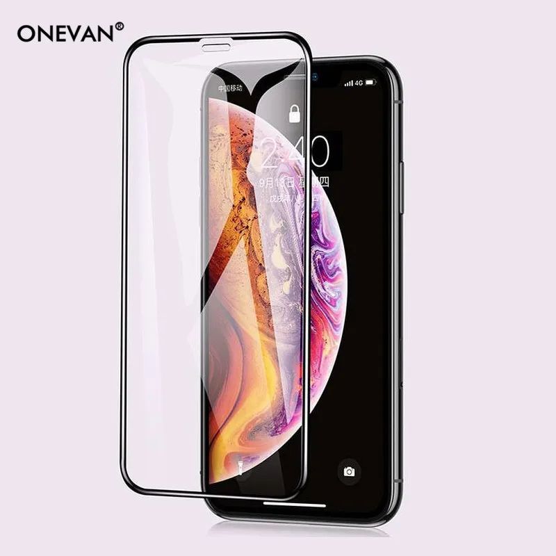 ONEVAN 9D Защитное стекло для iPhone X XS 6 6S 7 8 plus экрана XR MAX защита экрана|Защитные стёкла
