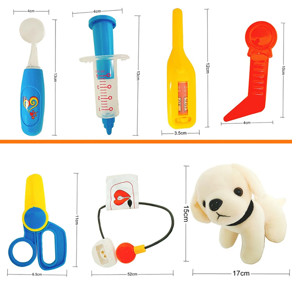 Детский красочный ветеринарный игровой набор с плюшевой собачкой, аксессуары для детей, подарки на день рождения, безопасные и безвредные