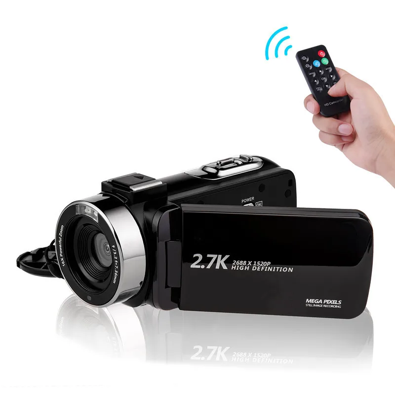 2,7 K видеокамера камера Full HD 1080P Vlog камера 30MP 16X цифровой зум lcd с шумоподавлением микрофон