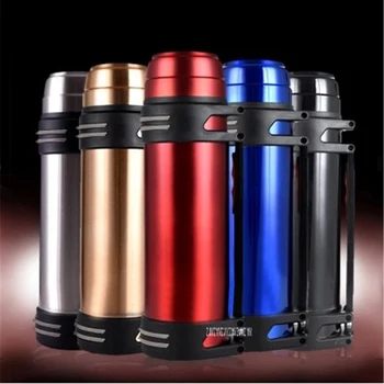 

2500ML Outdoor Sport Camping 5 Color Large Capacity Insulated Kettle Sports Wate Bottles 304 Stainless Steel red/blue/black/gold