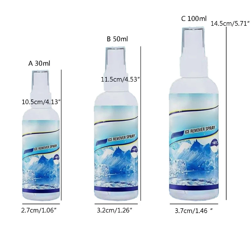 Winter Car Windshield Deicer Spray Ice Remover Spray For Automotive Melts Frost Auto Car Window Defrosting Melting Agent