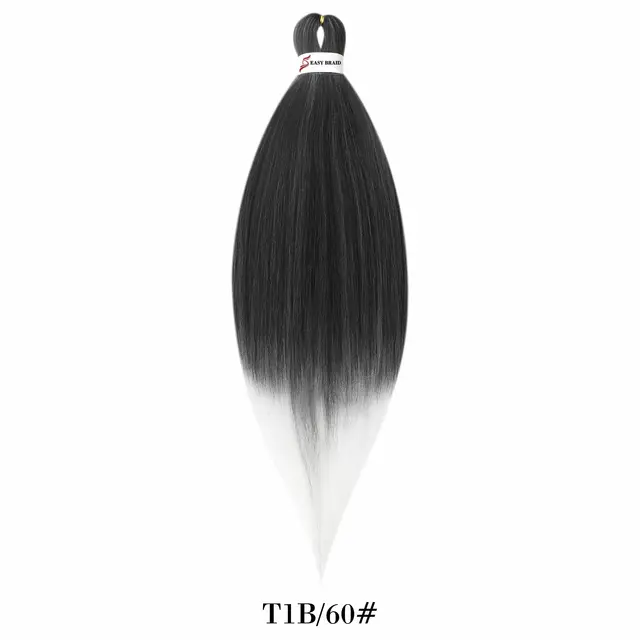 Pre Stretched Kanekalons Braiding Hair Easy Crochet Braid Hair Extension Yaki Straight Ombre For Woman Aigemei EZ Braids #27