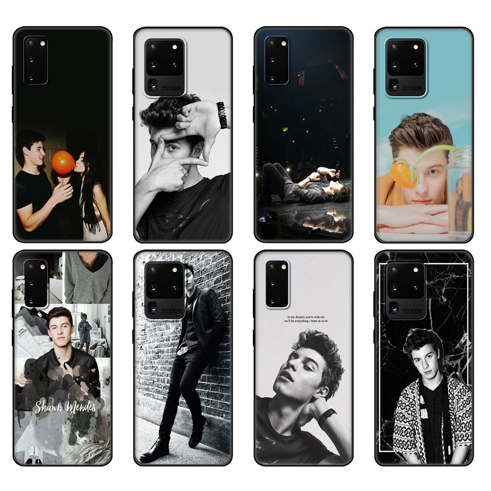 Custodia In Tpu Nera Per Samsung Galaxy S20 /S20 Plus/S20 Ultra/S20 + /S20Fe Cover Posteriore Shawn Mendes