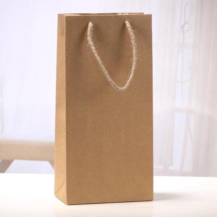 Bolsa de papel Kraft para tinto, embalaje individual y doble para regalo, caja de vino, de llevar bolsos, venta al por mayor|Envoltorios y bolsas de regalo| - AliExpress