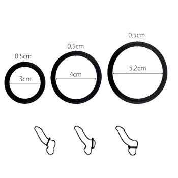 Sex Toys Cock Ring Penis Erection Foreskin Scrotum Rings Male Masturbation Delay Ejaculation Intimate Good Sex Shop 3