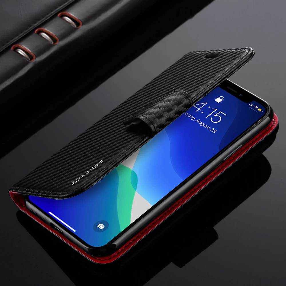 LAPOPNUT чехол для телефона из натуральной кожи для Iphone 11 Pro Xs Max Xr X 7 8 Plus 6 6s 5 5S SE Флип Магнитный кошелек силиконовый чехол из искусственной кожи