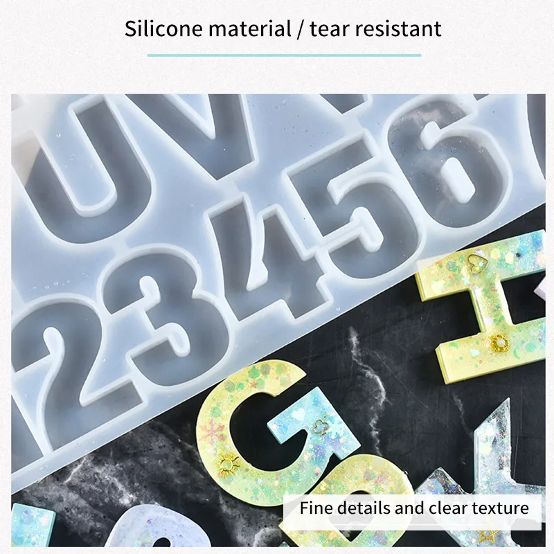Буквы А до Z форма Алфавит Номер силиконовые формы Начальная большая прозрачная