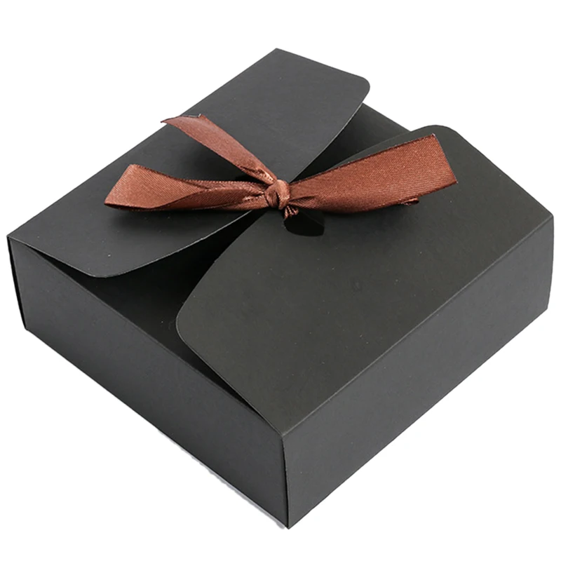 

Promotion! Kraft Carton with Ribbon Wedding Supplies Box Baby Bath Products Box Party Gift Box 30Pcs