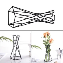 Garden-Ornaments Stand Iron-Tillandsia-Holder Table Flower-Pots Geometric Metal Nordic-Style