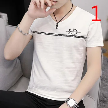 

Short-sleeved t-shirt male Korean version of the trend has led the summer 2019 new