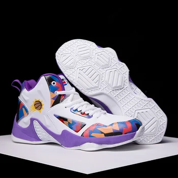 

Men Basketball Shoes Comfort High top Cushion Sports Shoes Women Sneakers Boots Basket Homme Femme Couple colour Shoes