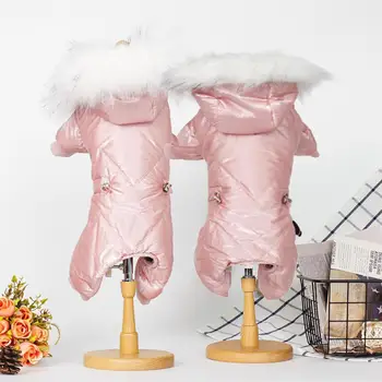 

Winter Pet Dog Clothes Super Warm Down Jacket Small Dog Down Jacket Adjustable Hoodie Coat Dog Winter Clothes Puppy Coats