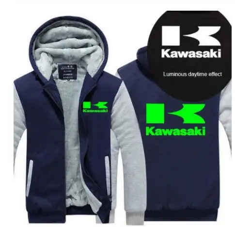 5 цветов,, зимняя Толстовка для мотогонок, свитер для Kawasaki, куртка для внедорожника, мужское повседневное пальто, пуловер, шерстяная куртка с подкладкой X - Цвет: 16