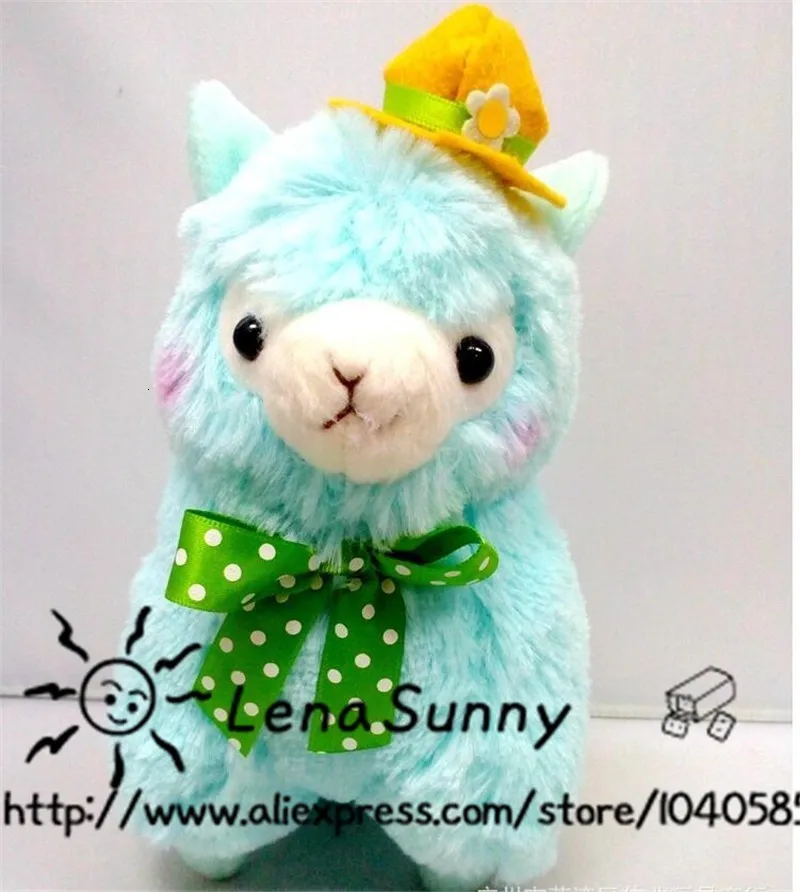 10 шт./лот смешанные цвета 17 см Япония Alpacasso бантом плюшевые игрушки, дети Альпака рождественские подарки игрушки