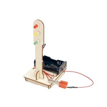 

Saizhi DIY Science Experiment Traffic Lights Technological Invention Creative Electric Toy Handmade Assemble Toy for Student