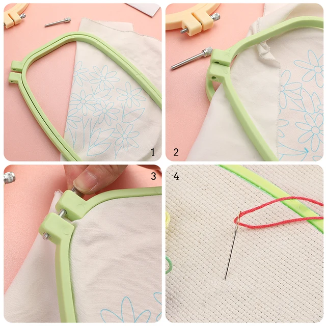MIUSIE 1PC cerceau de broderie en plastique cadre de broderie cerceau d'anneau pour outil d'artisanat de couture cerceau de point de croix travaux d'artisanat de bricolage 3