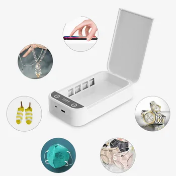 

Portable Multifunctional Phone Manicure Tool Sterilization Box Smart UV Sterilization Mask UV Germicidal Lamp Sterilizer