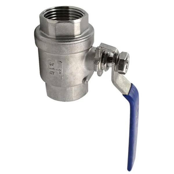 

1pcs WOG1000 1inch NPT Female Stainless Steel Full Port Ball Valve Vinyl Handles