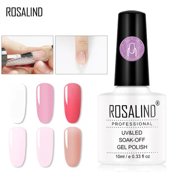 

ROSALIND UV Nail Gel Polish One Step Builder Gel Poly One Step For Extension Manicure Without Base Nail Art Set Kit Use Top Coat