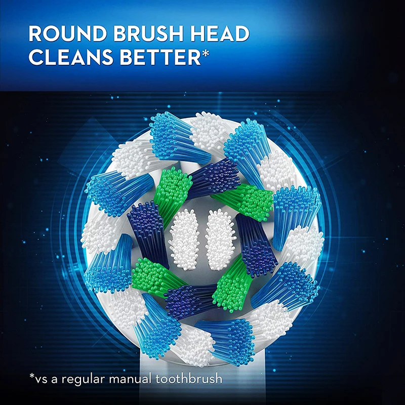 Oral-B Pro600 Plus 충전식 전동 칫솔 회전 3D 교체 가능 크로스액션 전동 칫솔 헤드 Oral B 노즐