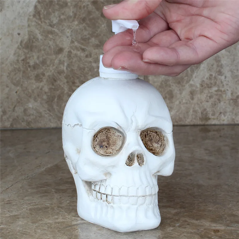 Новинка 350 мл Смола череп голова портативная мыльная бутылка для дома чистая применяется дропшиппинг